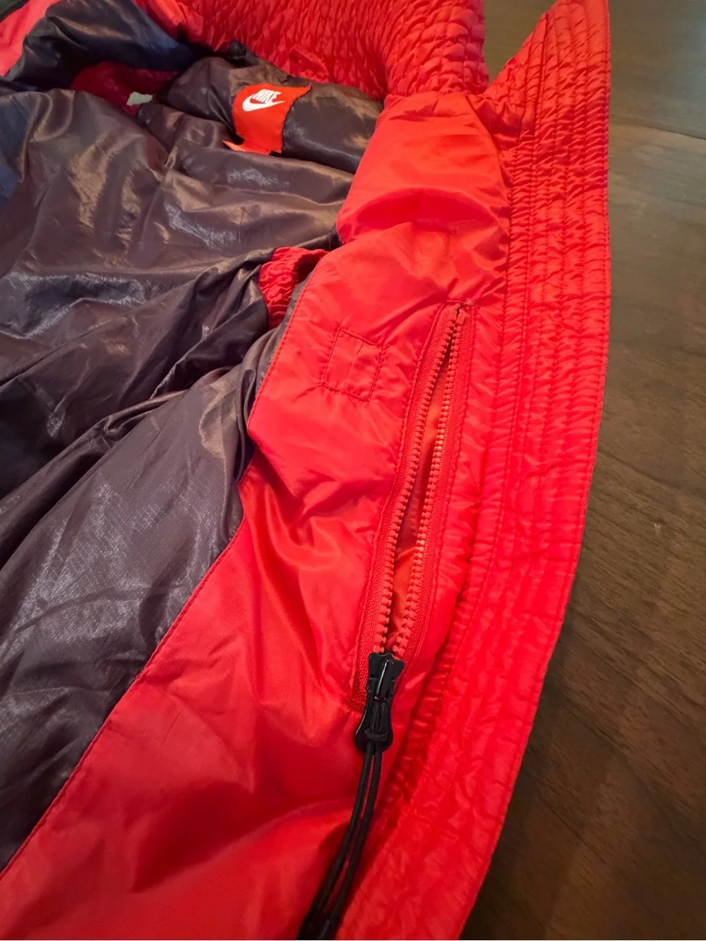 Nike Red Quilted Down Puffer Vest Size M (Runs Small)